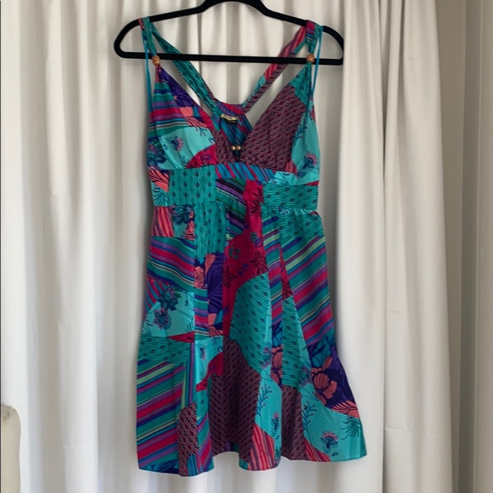 Guess Multi color patterned beaded Mini Dress